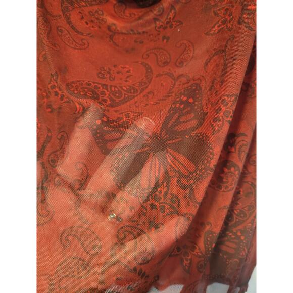 Sweet Lilac Dark Red Black Plus 2x SemiSheer Butterfly Paisley Draped Whimsigoth - Picture 2 of 5